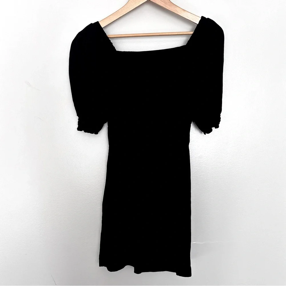 Ba&sh Palaia Black Puff Sleeve Open Back Smocked Dress Size XS - Picture 10 of 15